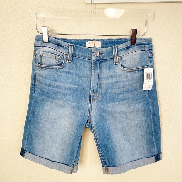 NWT 7 For All Mankind Jen 7 Bermuda Jean Shorts 6 - Picture 3 of 8